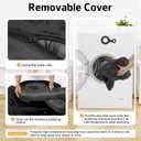 Calming Dog Bed Fluffy Plush Dog Mat for Furniture Protector with Removable Washable Cover for Large Medium Small Dogs and Cats (XS(31x23.5x5), Dark Grey)