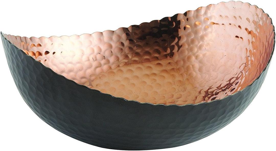 Elegance Eclipse Bowl, 7.25" x 6.5", Black/Copper