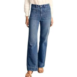 Astylish Women's Wide Leg Jeans High Waisted Stretchy Straight Leg Jeans Loose Trendy Denim Pants with Pocket , size 14/32