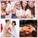 36 Set Valentine's Day Mini Gnomes Figurines Valentines Exchange Gifts Bulk Miniature Gnome Statues with Cards and Organza Bag Tiny Dwarf Figures to Hide for Classroom School Party Favor