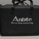 Anbte 3ft Low Folding Picnic Table, Thicker Aluminum Small Camping Table with Storage Bag, Portable Handle, Lightweight, for Camping Beach Party Picnic Floor, 34.2" x 15.7" x 10.3", Black