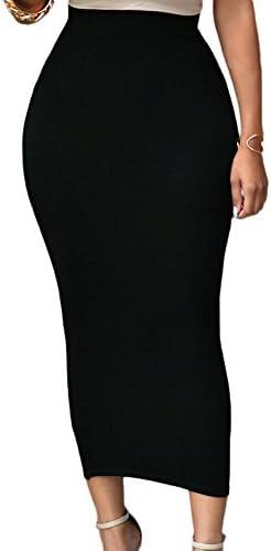 Lrady Women's High Waist Slim Bodycon Party Club Night Out Maxi Long Pencil Skirts Small