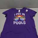 I Pee in Pools Shirt Funny Vacation Pool Party T-Shirt L