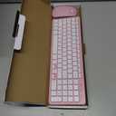 Wireless Keyboard and Mouse Combo, Compact Quiet Wireless Keyboard and Mouse Set 2.4G Ultra-Thin Sleek Design for Windows, Computer, Desktop, PC, Notebook, Laptop (Pink)