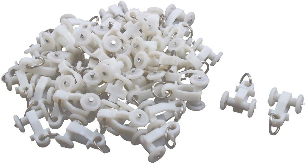 Metal Ring Plastic Household Window Wheel Curtain Track Carrier Rollers 60 Pcs White (id: c99 5ca a89 88b b7a