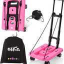 Folding Hand Truck Lightweight Hand Truck Dolly Foldable,Luggage cart with 4 Rotate Wheels, Utility Cart with Adjustable Handle,Collapsible Dolly for Moving