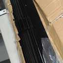 20 Pack Garden Fence Post, 5 Feet Heavy Duty Metal U-Post for Wire Fence, No Dig Garden Fence Stakes for Temporary Fencing, Electric Fence Wire, Corner Anchor, and More-Black