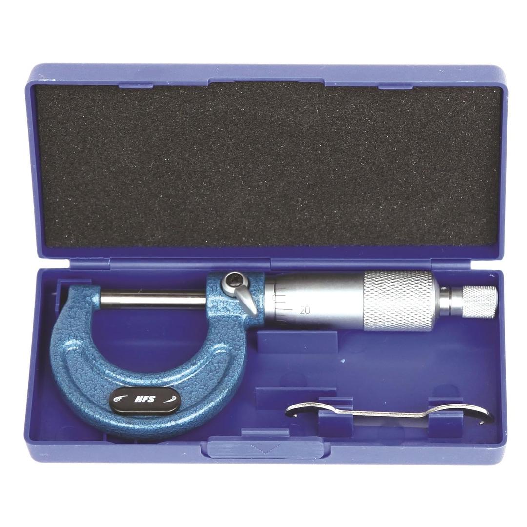 HFS(R) 0-1" Outside Micrometer with 0.0001" Accuracy, Carbide Anvil and Laser-Etched Scale