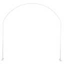 LANGXUN 7.8Ft Large Size Metal White Semi-circular Balloon Arch Stand with Bases for Wedding, Bridal, Indoor Outdoor Birthday Party Decoration Arbor