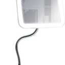 Fancii 10x Flexible Magnifying Mirror with 3 LED Light Settings, Rechargeable - Gooseneck Lighted Makeup Mirror for Bathroom, Locking Suction Mount, Cordless, 360 Rotatable (Mira 2 Plus)