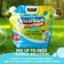 SYNCFUN 128oz Bubble Solution with Small Wand, Concentrated Solution Refills for Bubble Machine, Wands, Blower, Easter