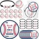 Hotop 12 Set Baseball Team Gifts Season Mini Stress Balls Bracelets with Thank You Cards Motivational Graduation Party Favors for Boy Girl