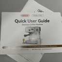 HIBREW H10A - 58mm Espresso Machine, Stainless Steel Body with Milk Frother, Customizable Settings, Smart Display + 20 Bar Pressure Gauge.