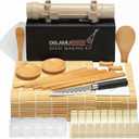 Delamu Sushi Making Kit, 20 in 1 Bazooka Roller Kit with Chefs Knife, Bamboo Mats, Rice Mold, Temaki Sushi Mats, Rice Paddle, Spreader, Chopsticks, Sauce Dishes, Guide Book