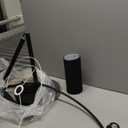 Innqoo Black Tall Table Lamp with USB Port and Outlet, Dimmable Nightstand Bedside Lamps with Linen Lampshade, Desk Lamp for Bedroom, Living Room, Guest Room, Home Office, LED Bulb Included