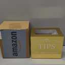 Vesici Acrylic Tips Jar for Bartender, 6 x 4 x 5 Inch, Wall Mounted Tip Box Bucket Plastic Donation Raffle Cash Box for Bartender Bars Restaurants Musicians Driver Money Storage(Gold)