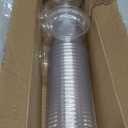 32 oz Clear Plastic Cups with Lids and STRAWS, Disposable Drinking Cups for Cold Drinks, Iced Coffee, Milkshakes, Smoothies, 25 Sets