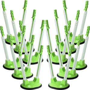12 Pack Baggy Rack Stand Adjustable Freezer Bag Holder Stand Ziplock Bag Holder for Filling With No Food Spills or Kitchen Mess (Green)