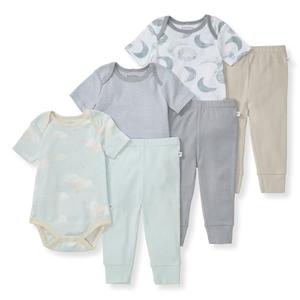 Burt's Bees Baby Unisex Baby Bodysuit & Pant Set, 100% Organic Cotton 6-9 Month (3 Pcs)