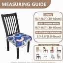 Stretch Dining Chair Seat Covers Set of 2,Dining Chair Slipcovers, Floral Printed Chair Covers,Soft Fabric Washable Upholstered Chair Seat Protector, No Rear Covers for Home Kitchen Dining Room (B-geometric Semicircles)