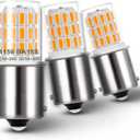 1156 1141 1003 7506 BA15S LED Bulbs Amber Yellow, LED Replacement for 12 Volt Turn Signal RV Tail Camper Boat Trunk Interior Lights, DC Bayonet Single Contact Base,AC10-24V DC10-30volt,3Pack