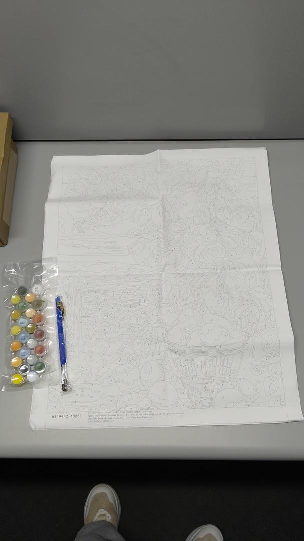 Yechiry 40x50cm Acrylic Pigment Paint by Number for Adults, Paint by Numbers Kit, DIY Painting Kits for Adults Beginners, Simple to Operate Number Painting