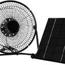 Solar Panel Powered Fan Mini Exhaust Fan for Greenhouse Motorhome House Chicken House Outdoor Ventilation Equipment Ventilator for Pets