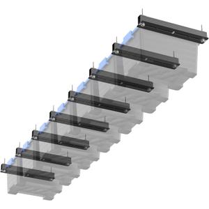 EVERHANGER Ceiling Storage Rack, Heavy Duty Overhead Storage Rack for Garage, Adjustable Ceiling Bin Storage System, 8 Sets for 7 Bins, 16 Inch