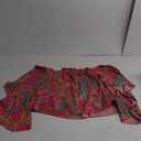 Women's Y2K Floral Off Shoulder Blouse Boho Shirt Ruffle Half Bell Sleeve Blouses Shirred Vacation Beach Shirt 2XL