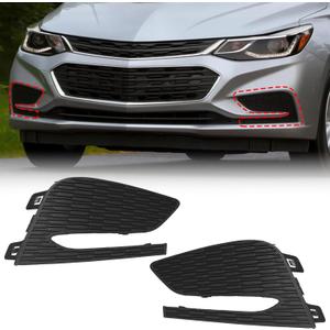 BXZ Front Bumper Insert Fog Light Lamp Cover Pair For 2016 2017 2018 Chevrolet Cruze