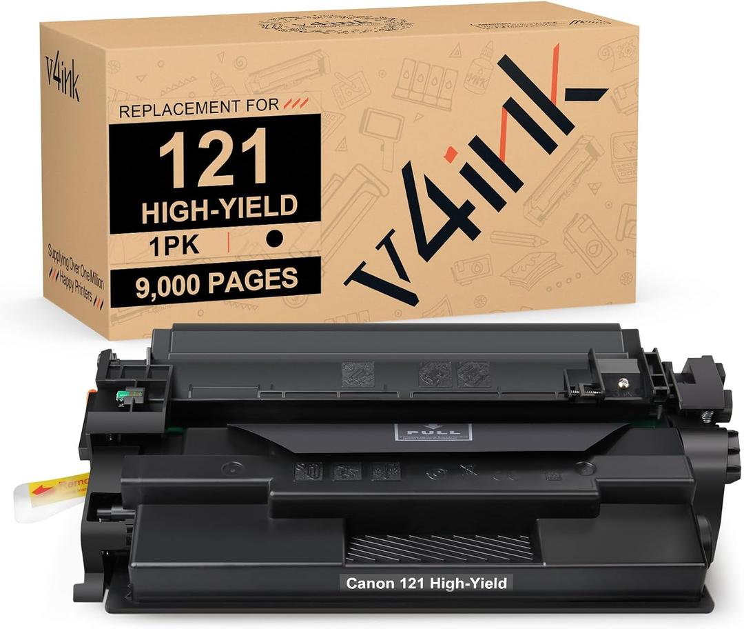 v4ink 121 High Yield Toner Cartridge Compatible Replacement for Canon Cartridge 121 CRG-121 3252C001 (9, 000 Pages) Work with Canon imageCLASS D1620 D1650 Series Printer High Capacity Toner, 1 Pack