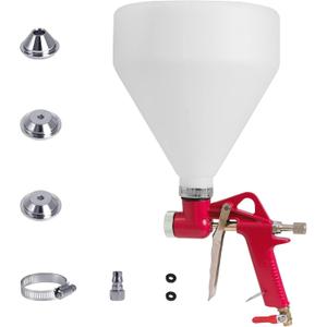 Drywall Texture Sprayer,Air Texture Gun 1.5 Gallon with 3 Nozzle (4.0mm/6.0mm/8.0mm) for Orange Peel Knockdown (Red)