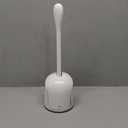 OXO Good Grips Compact Toilet Brush & Canister, White, 6" x 4-3/4" x 17-1/4" h