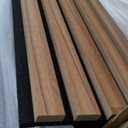 Art3d 4-Piece Wood Slat Acoustic Panels for Stylish Decor and Noise Reduction, 3D Textured Panel for Ceiling and Wall, Walnut (4Pcs - 94.5 * 7.9 inch)