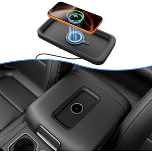 Magnetic Wireless Charger Compatible with 2015-2018 Chevy Silverado 15W Fast Charging Wireless Full Console Phone Charger Tray Replacement for 2015-2018 Chevy Silverado GMC Sierra Accessories
