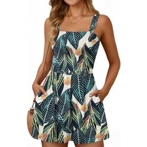 LILLUSORY Womens Short Summer Dress Mini Sundress Beach Vacation Spring Sleeveless Dresses 2026 Casual Outfits Cute Clothes (XL)