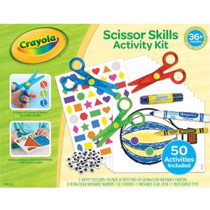Crayola Toddler Scissor Skills Activity Kit (3ct), Safety Scissors and Craft Supplies, Toddler Crafts, Gift for Kids, Ages 3+