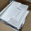 Furnulem 5 Drawers Dresser with Charging Station, Tall Night Stand with Open Shelf, Storage Tower with PVC & Fabric Drawer, Bedside Table for Bedroom, Closet, Entryway, 3 Ways to Use, White