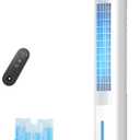 35 INCH Evaporative Air Cooler, 3-IN-1 Quiet Portable Air Conditioners with 3 Speed, 50W Energy Saving Oscillating Cooling Fan, 7H Smart Timer, Remote, Windowless Air Conditioner for Bedroom