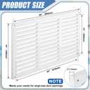Leinuosen 1 Pcs 26 x 14 Inch Return Air Vent Cover Fit for 24 x 12" Duct Opening Cold Air HVAC Wall Grille PVC for Sidewall and Ceiling Home Bathroom Kitchen Improvement