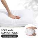 Macarrie 8 Pcs Queen Size Pillows for Sleeping Standard Size Bed Hotel Pillows Bulk for Stomach, Back and Side Sleepers Machine Washable (30 x 20 Inches)