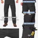 NAVEKULL Men's Flex Work Pants Stretch Ripstop Water-Resistant Utility Cargo Pants Lightweight Workwear Tactical Pants