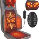 Shiatsu Neck and Back Massage with Heat - 4D Deep Tissue Kneading Full-Back Massager for Relief Fatigue, Adjustable Intensity & Height for Holiday Gift