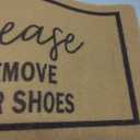 Funny Please Remove Your Shoes Coir Door Mats Outdoor, Shoes Off Front Door Mat Outside Entrance, Funny Doormat Outdoor Indoor Entrance for Home Entryway Decor, 17x30in