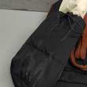 LOVEVOOK Tote Bag for Women with Giant Tumbler Holder Pocket, Puffer Work Travel Laptop Handbag with Zipper for Nurse Teacher (M-15.6 Inch, Beige-black-brown)