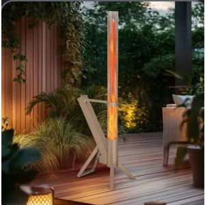Updated Pellet Patio Heater, Portable Pellet Heater Glass Preserve Flame Captivating and Dynamic Appearance, Pellet Fire Pit with Unique Looking Can Be Used Bonfire, Backyard, Patio, Picnic, Camping