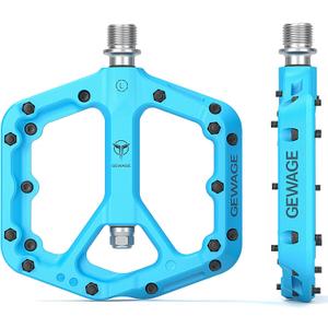 Mountain Bike Pedals - 9/16" Nylon Fiber Bicycle Flat Pedals -Bicycle Platform Pedals for Road Mountain BMX MTB Bike
