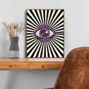 Room Dcor Aesthetic Eye Poster, Cool Hippy Vintage Retro Wall Art Print, Funky Room Dcor Poster Print 70s 80s Poster for Dorm, Bedroom, Apartment Wall Decor 12x16 UNFRAMED