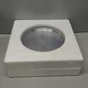 Goodluck 12 Inch Charger Plates, 50 Pack Clear Charger Plates with Gold Trim, Plastic Charger Plate Bulk for Dinner, Wedding, Party, Event Decoration, Clear&Gold