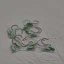 12PCS Leaves Shower Curtain Decor Hooks, Sage Green Plant Eucalyptus Leaf Stainless Steel Hooks Cute Shower Curtain Rings Boho Bathroom Accessories